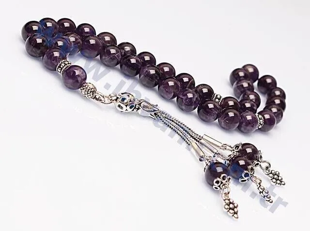 IQRAH Amethyst Stone Rosary (925 carat Silver)