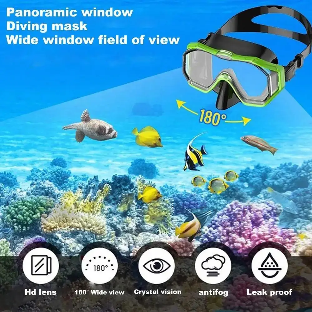 PC Glass Swim Goggles PVC Strap Anti Fog Child Diving Mask Vibrant Colors Wide View Snorkel Swimming Goggles Boys