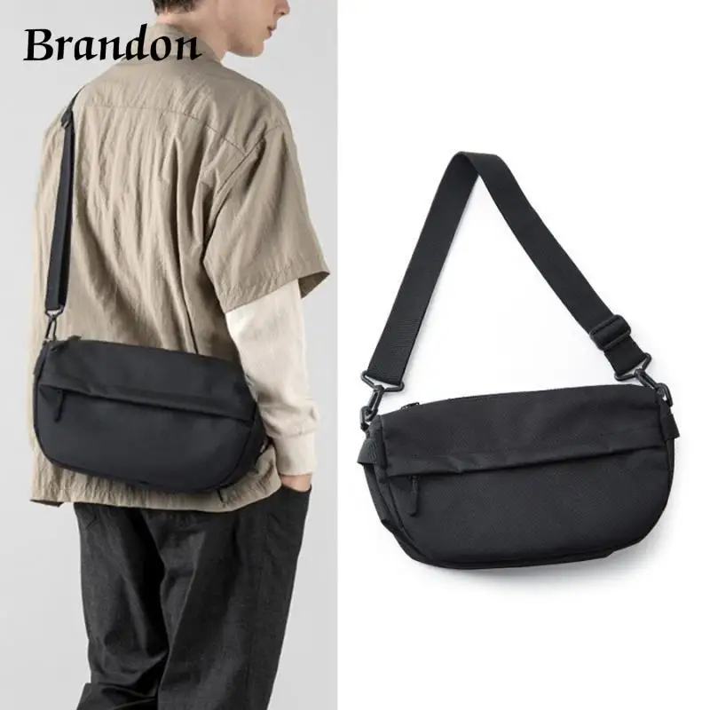 

High quality men's high-end minimalist mailman bag student crossbody backpack casual and fashionable sports shoulder bag