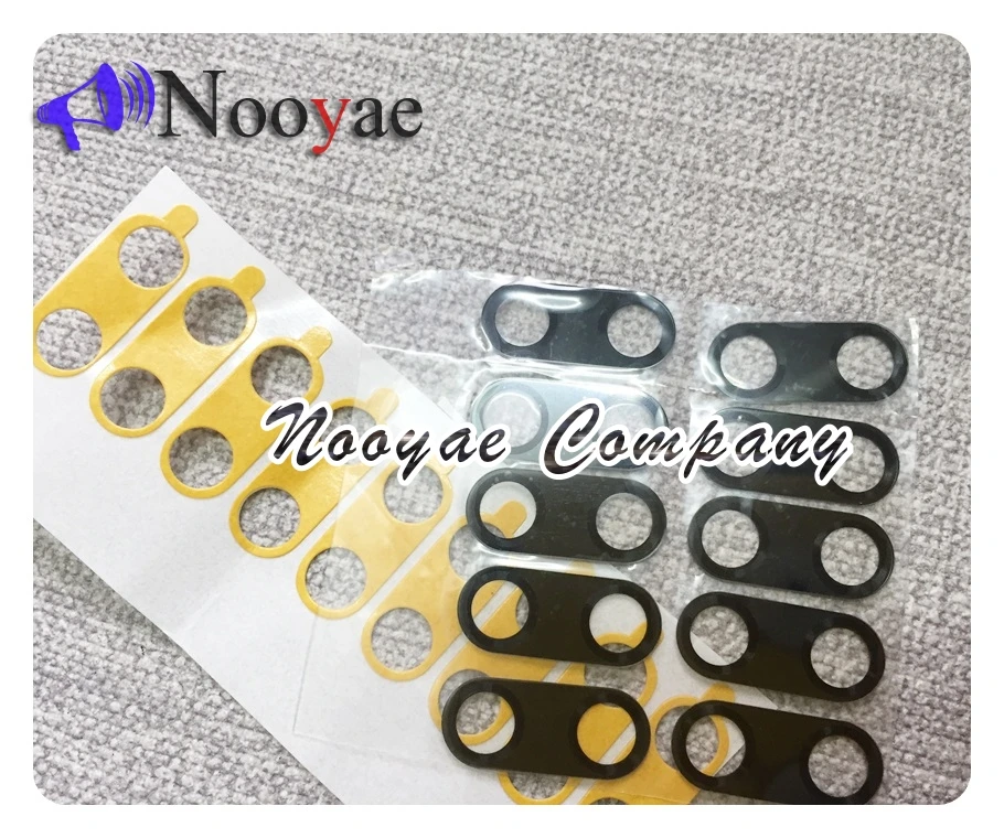 Obiettivo in vetro per fotocamera posteriore grande con retro nero per Huawei P Smart Plus 2019 P20 pro P30 lite obiettivo per fotocamera con adesivo + traccia