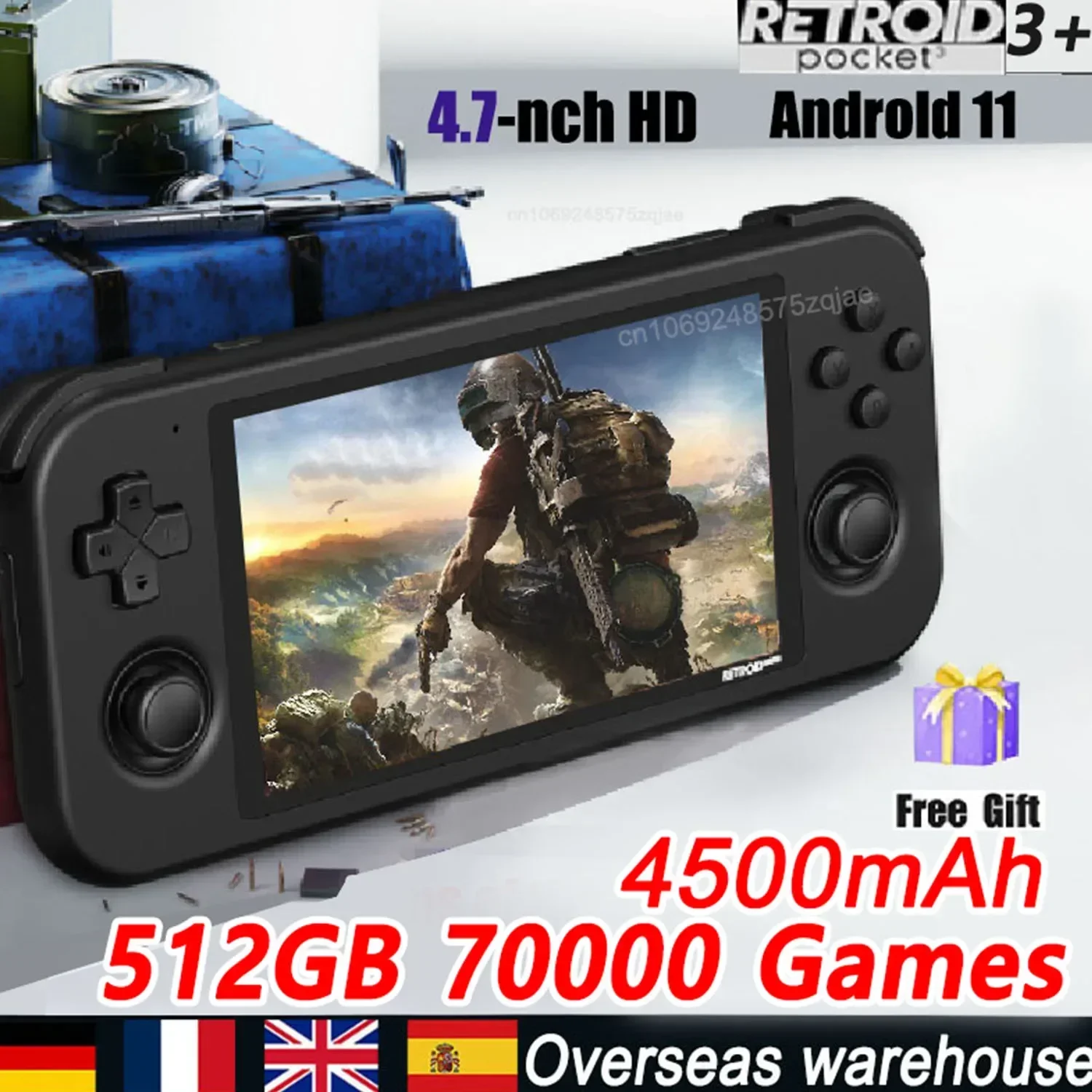 

Retroid Pocket 3 Plus Retro Handhelds games 4.7inch 4G+128GB T618 RP3+ Android11 5G HDMI HD PSP PS2 GAME retroid official store