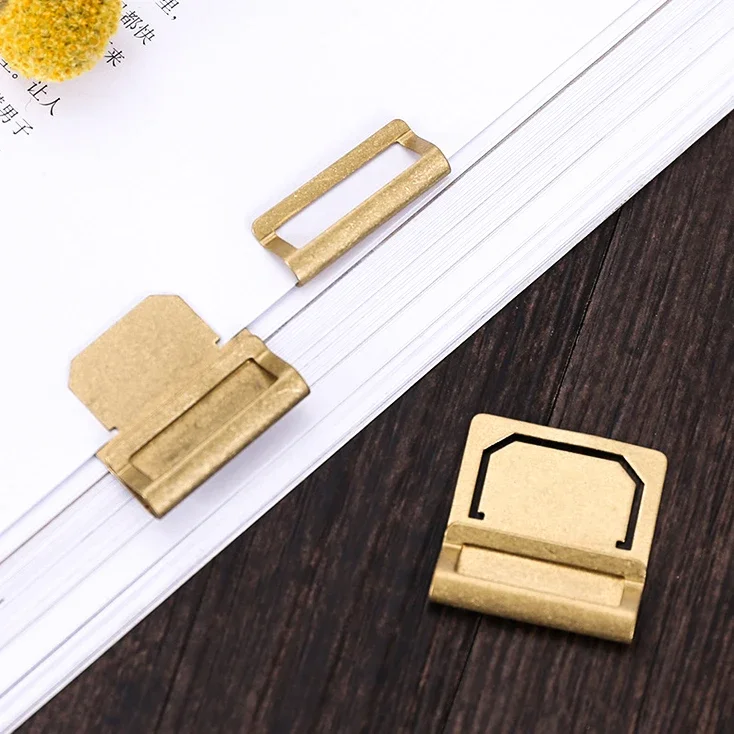 6pcs Retro Brass Index Bookmark Clip for Midori Travelers Notebook Cowhide Planner Accessories Index Bookmark Vintage Stationery