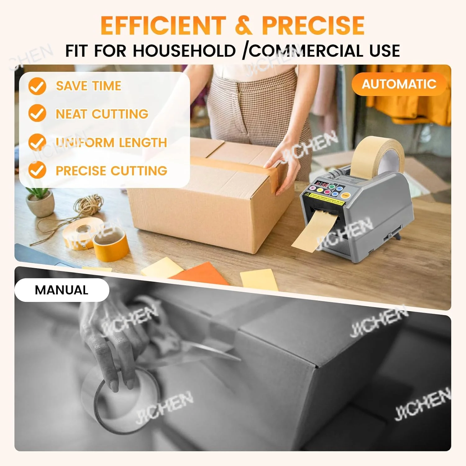 آلة قطع JC، موزع أشرطة أوتوماتيكي، قطع دقيق 999 مم، مثالية للشحن والمدارس والمطاعم والأعمال التجارية والساعة #5