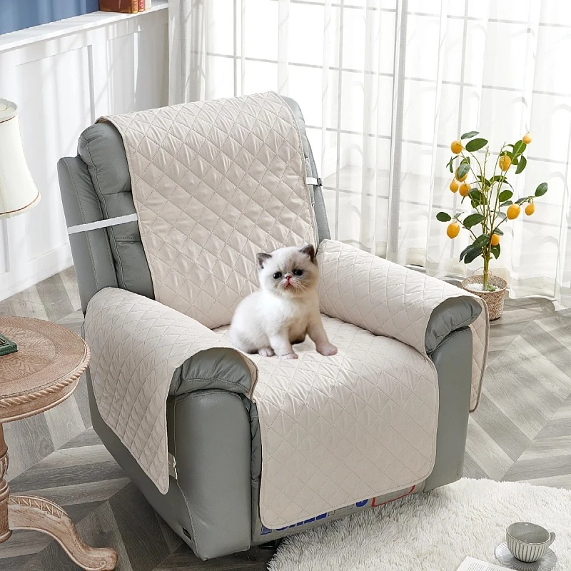 1 Seater Recliner Sofa Cover Pet Dog Kid Mat Armchair Furniture Protector Washable Anti-slip Recliner Chair Cover For New Year