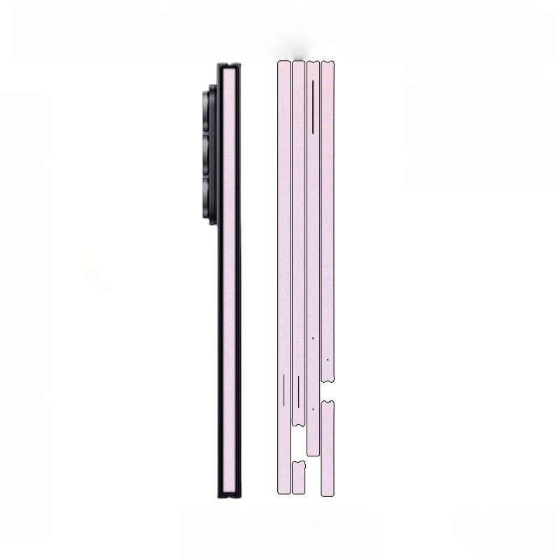 2PCS Z Fold8 Colorful Skin Phone Sides Sticker Frame Film For SAMSUNG Z Fold 87 6 5 4 Matte Edge For Galaxy Z Fold 3 2 5G Wrap
