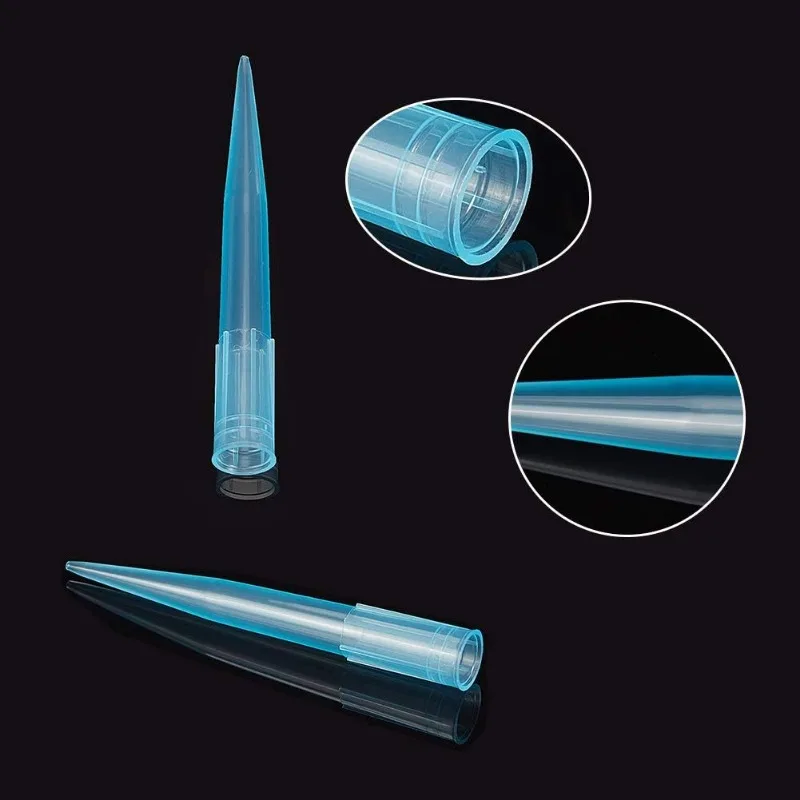 380pcs Pipette Tips Plastic Pipettor Tip Pipettor Pipette Tips Clear Blue 1000ul/1ml for Lab Supplies Microchemical Experiment