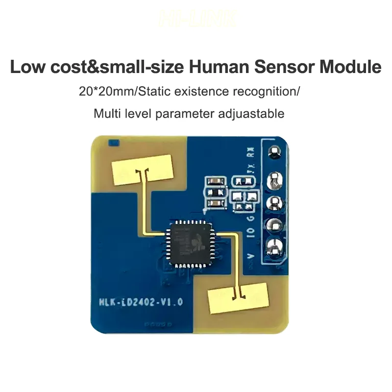 Lange afstand 10M Hi-Link Goedkope 24G mmWave HLK-LD2402 Menselijke aanwezigheid en bewegende radarsensor Bewegingsmodule