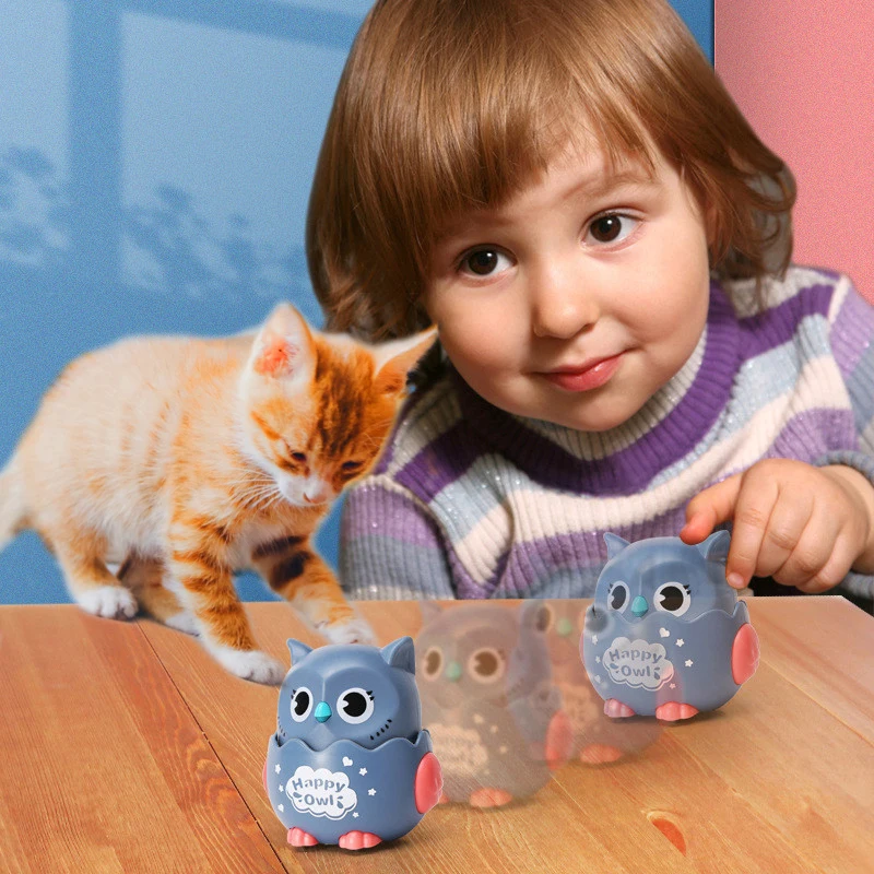 1pc Funny Owl inercyjny samochód klasyczny Wind Up zabawki Baby Boy dziewczyna zabawki napędzane typu naciągnij i puść przedszkole dzieci boże narodzenie prezenty inercyjne zabawka samochód