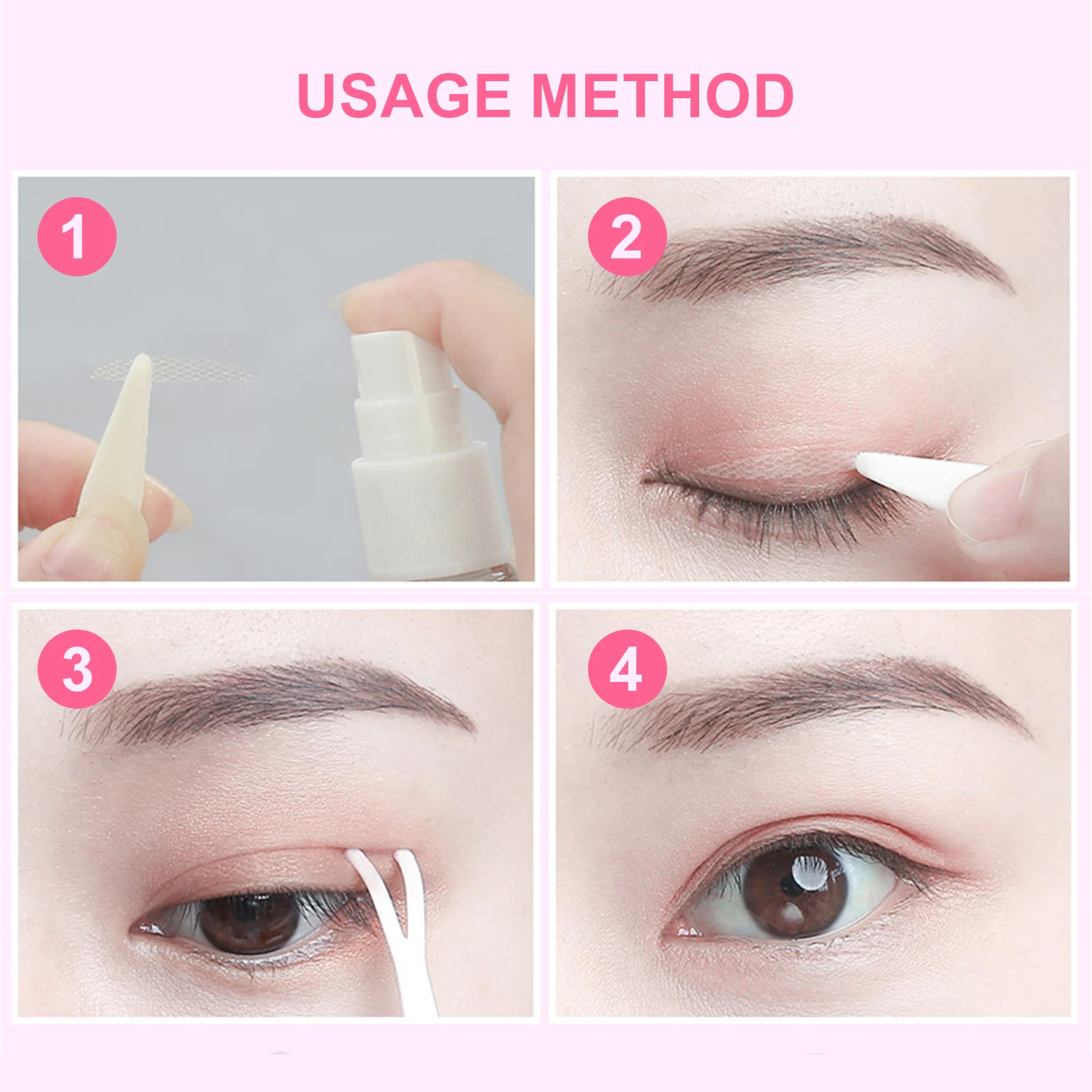 Double autocollant invisible pour les yeux, pâte à dentelle pour les barrage, bande beige transparente, ruban adhésif naturel pour les yeux, outil de maquillage