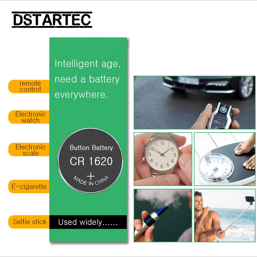 5PCS-25PCS Baterai Tombol Lithium 3V CR1620 DL1620 BR1620 ECR1620 5009LC LM1620 CR 1620 KCR1620 30MAh Baterai Jam Tangan Sel Koin