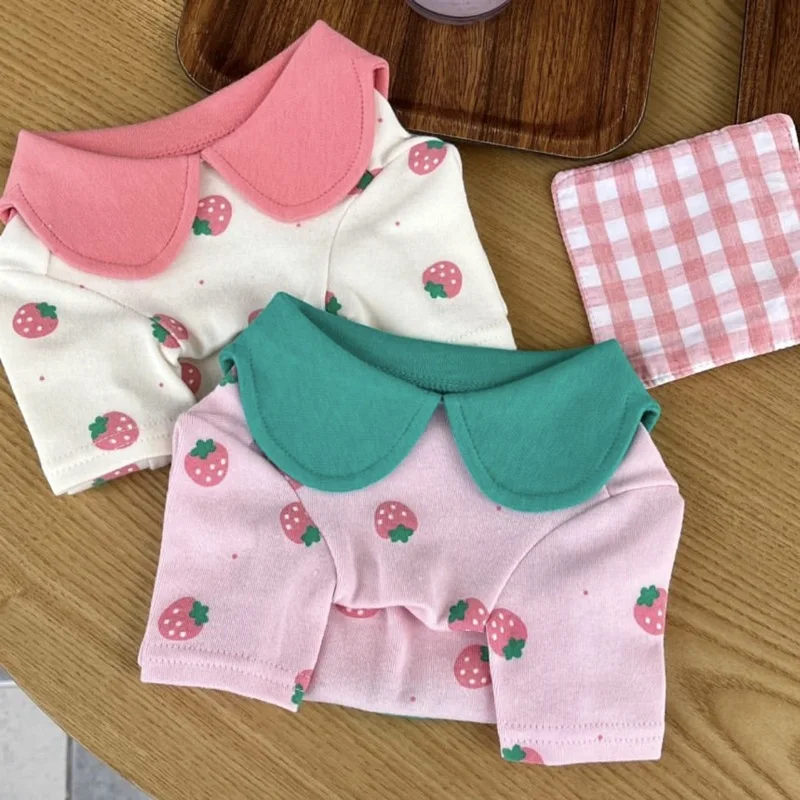 Summer Thin Pet Flip Collar Strawberry T-shirt Teddy Bears Puppy Dog Clothes Yorkshire Small Puppy Schnauzer Cat Puppy Clothes