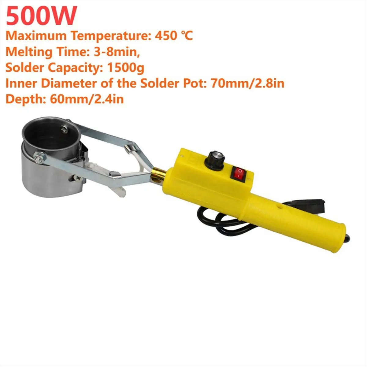 

SEO 500W Tin Melting Solder Pot Handheld Soldering Repair Furnace Adjustable Temperature Desoldering Pot Tool EU Plug