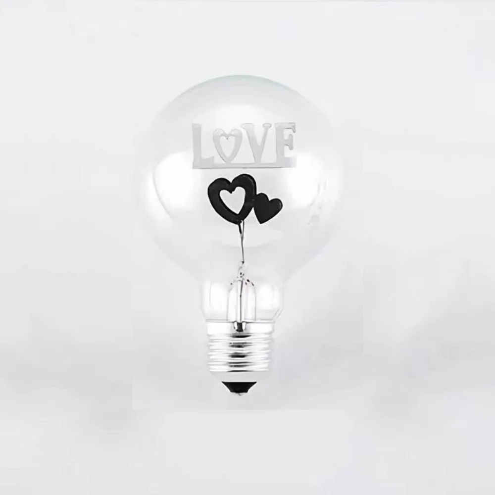 Small Rose Flame Light Bulb Sunflower Love Art Light Bulb Screw Holder Atmosphere Creative Night Lamp Party