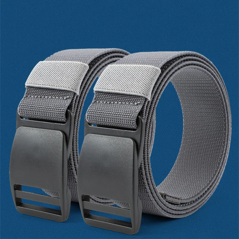 Tactical Elastic Belt For Man High Quality Trouser Men Waistband Outdoor Multi Functional Canvas Plastic Buckle Belts DT107