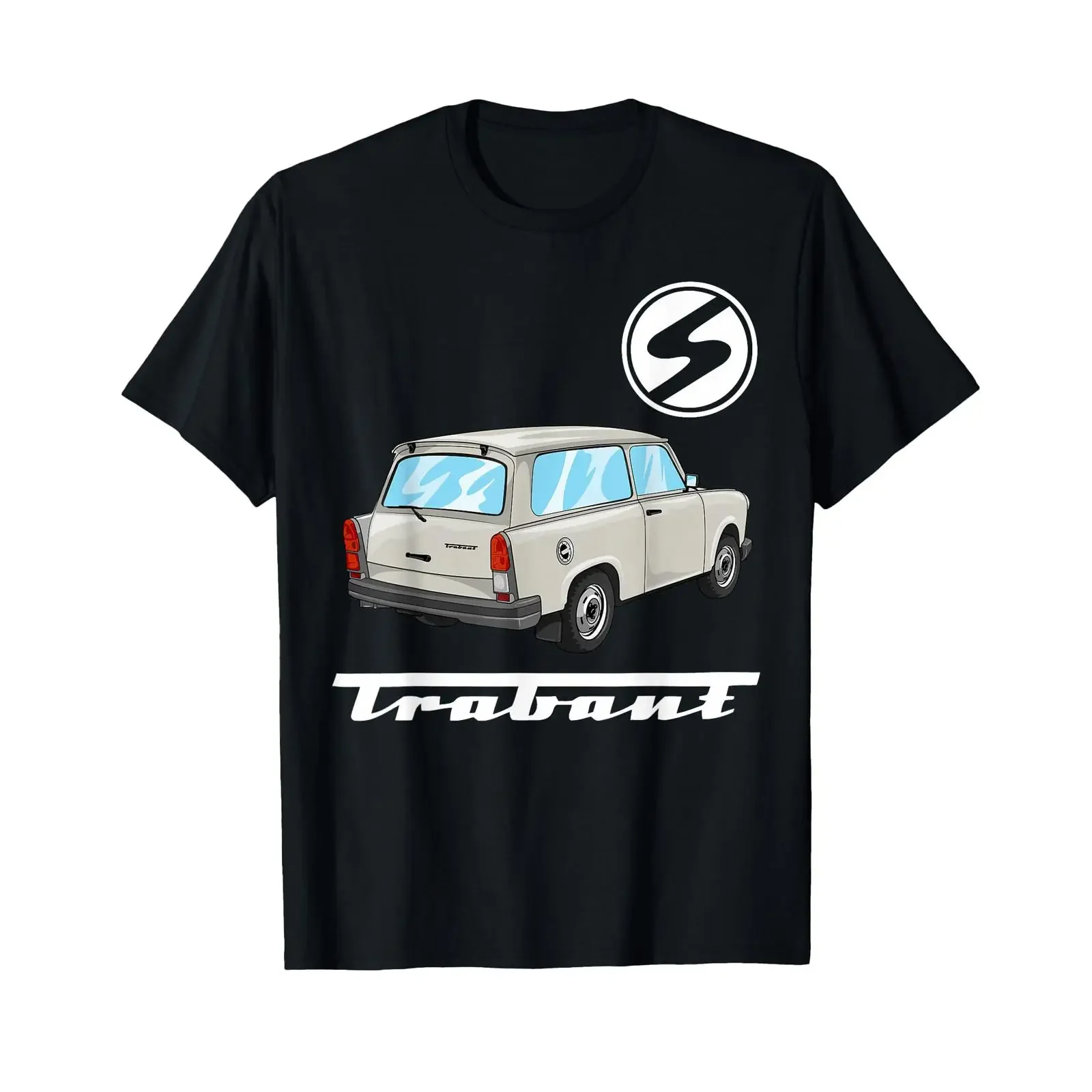 Camiseta Trabant 1 Trabi 601 Bucket DDR Alemania Oriental vintage lavada ligeramente estampada elástica ropa de diseñador versátil para hombre