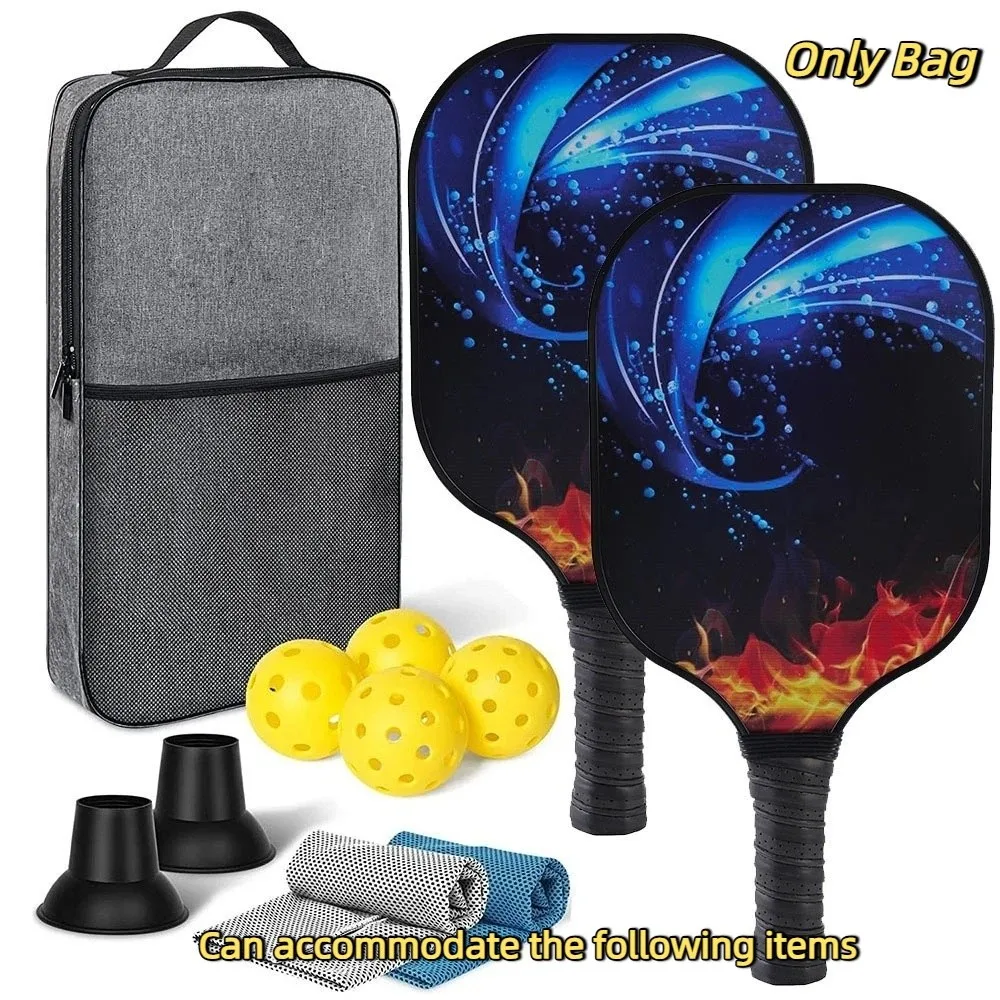 Portable Pickle Racket Bag Backpack Large Capacity Pickleball Paddle Bag Solid Color Professional Racket Organizer Outdoor