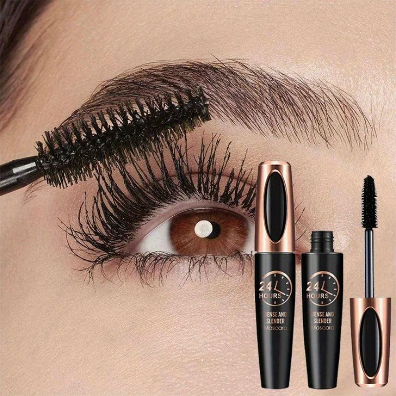 8D Silk Fiber Mascara  Long-lasting Waterproof Curlier Longer Lashes - Easy To Apply and Remove for A Natural-looking Makeup