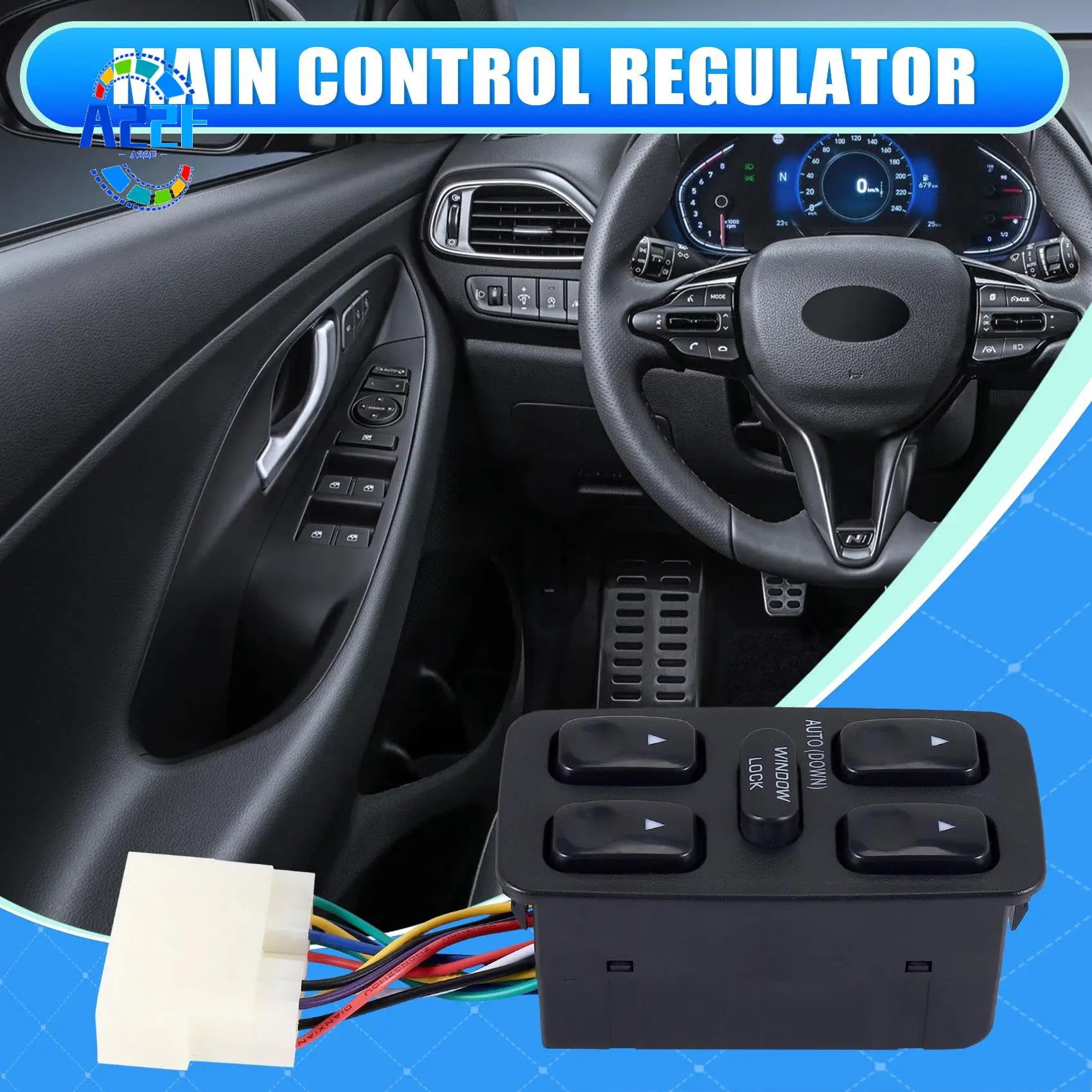 A22F-Front Left Driver Side Electric Power Master Window Switch 9357028001 For 1992-1994 Elantra Galloper 93570-28001