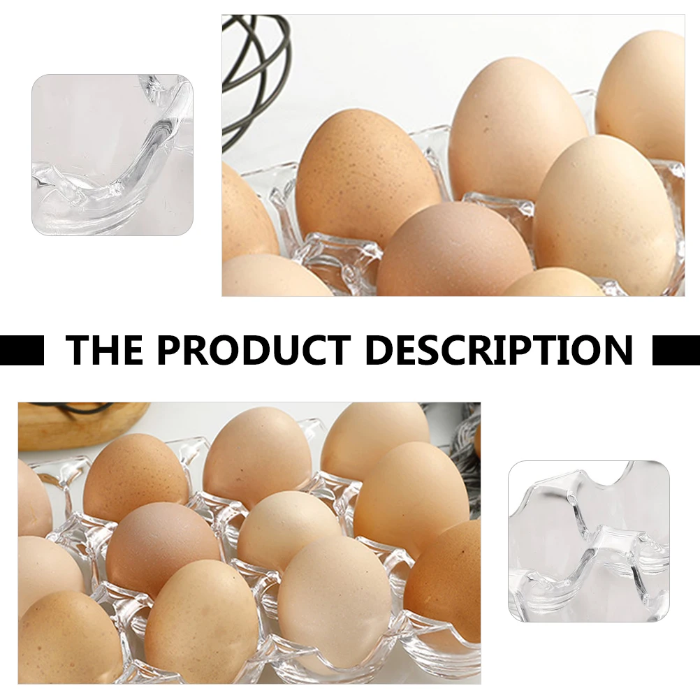 

Egg Storage Box Fresh Holder Countertop Organizer for Refrigerator Clear Acrylic Tray Crate Stackable Fridge