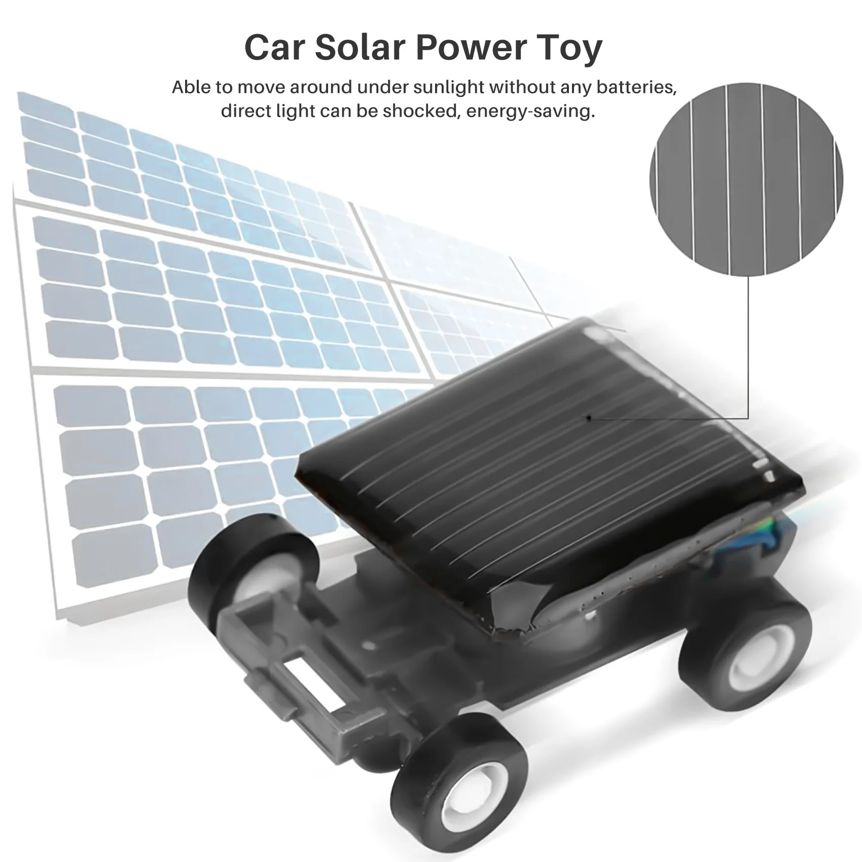 High Quality Smallest Mini Car Solar Power Toy Car Racer Educational Gadget Children Kid's Toys Hot Selling Solar Power Toy blac