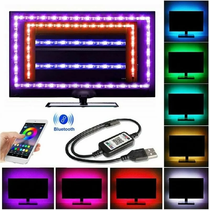 

LED Strip Light 30m 20m 15m 10m 1-5m for Room Decor Color RGB 5050 Tape 5V LED for TV Backlight and House Party Neon Lighting