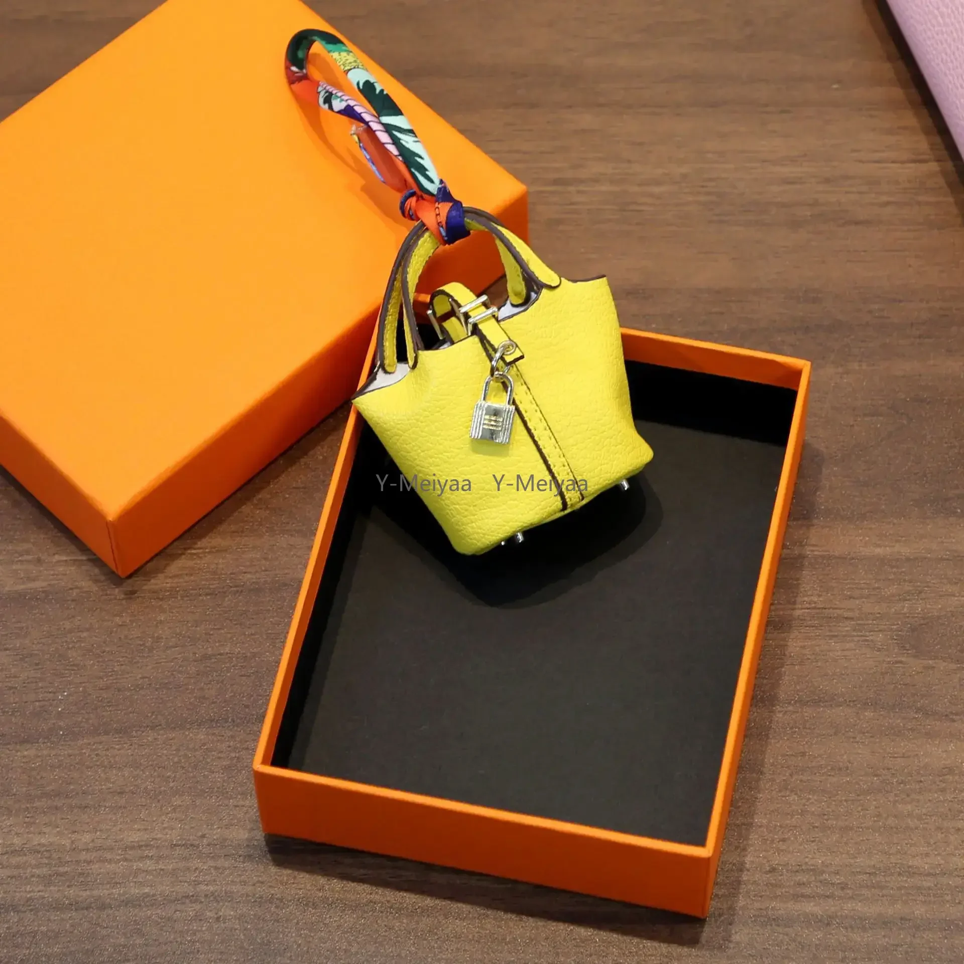 1PC Mini Korb Stil Leder Tasche Tasche Anhänger Decora Leichte Kompakte Damen Tasche Multi Farbe Täglichen Gebrauch Kopfhörer Lagerung tasche – Detail 11