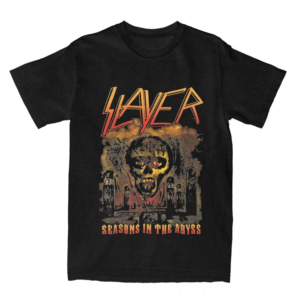 

Men Women Slayer Music Band Vintage Heavy Metal Graphic Printed Tee Shirt Merch Unique Pure Cotton T Shirt Tops All Seasons
