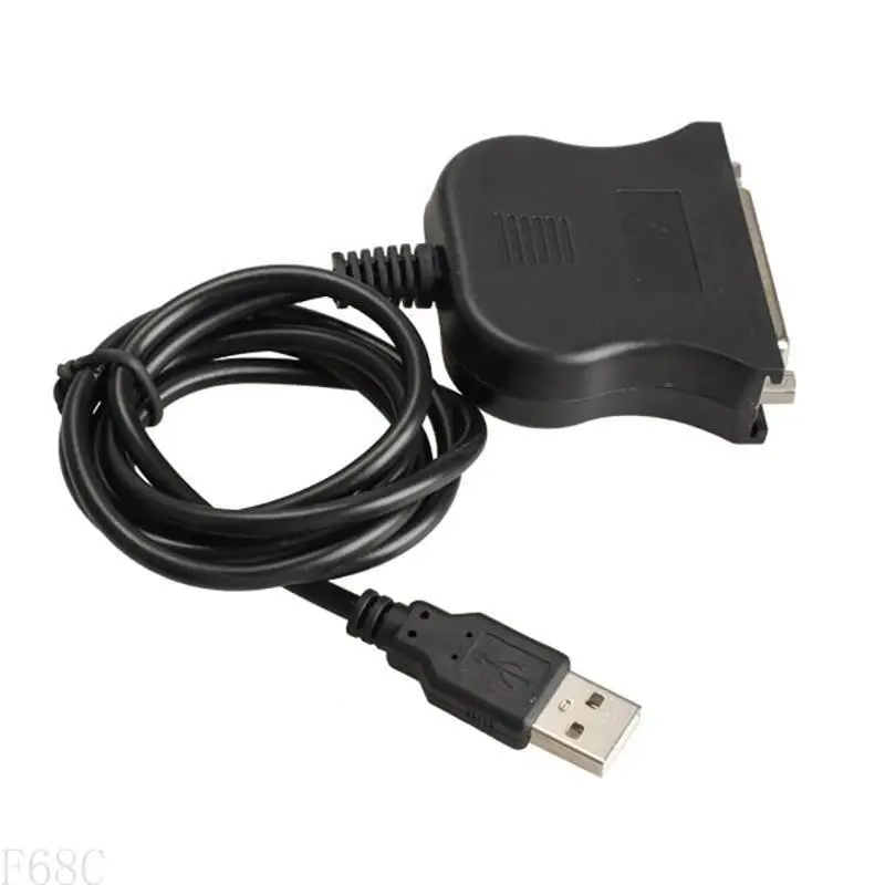 F68C USB DB25 25 핀 수컷에서 여성 프린터 평행 포트 IEEE 1284 LPT 어댑터 변환기 케이블 코드 병렬 포트 변환기