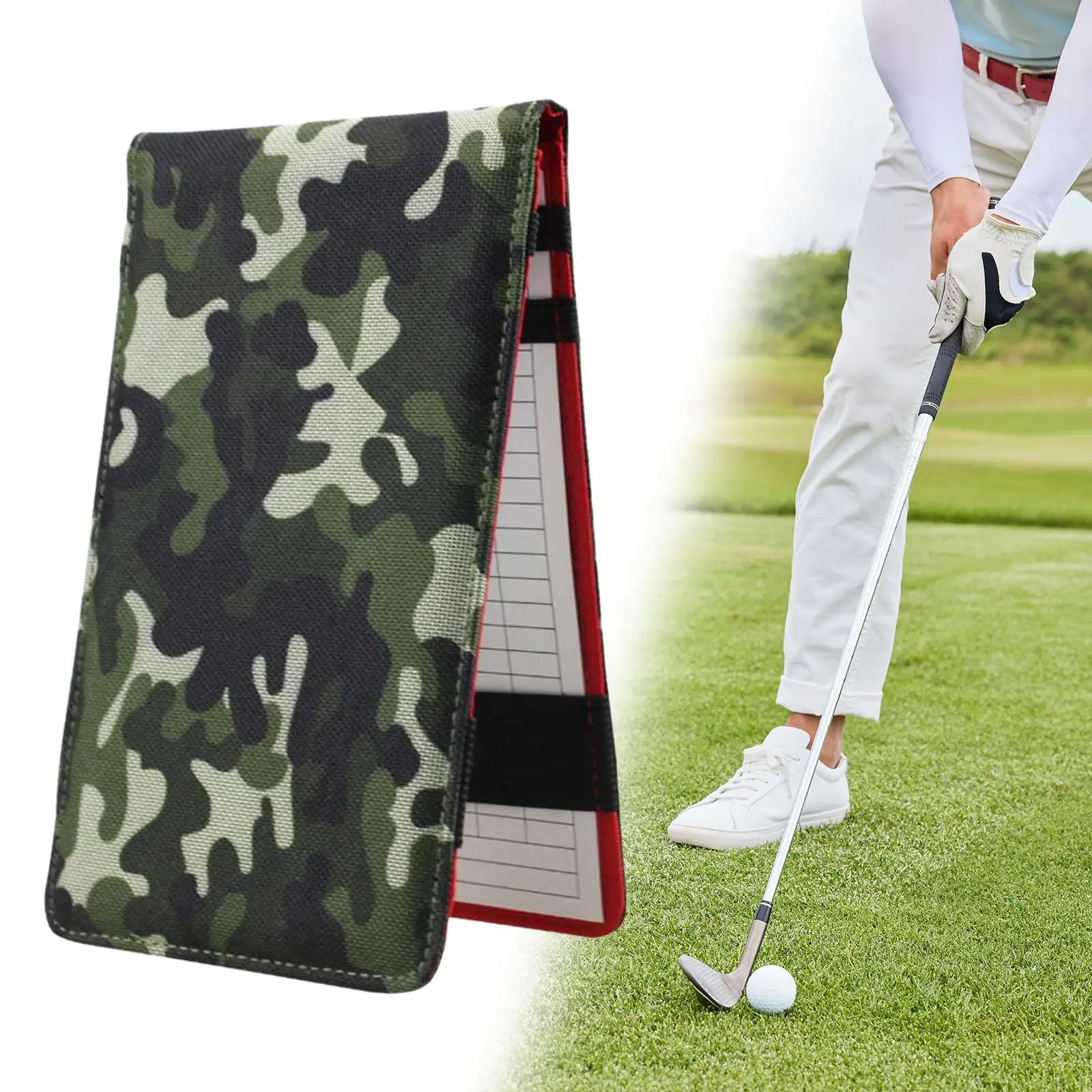 

Golf Scorecard Book Golf Scorecard Holder with Pencil Loop Notebook Golf Yardage Book Golf Accessories for Game Scoring