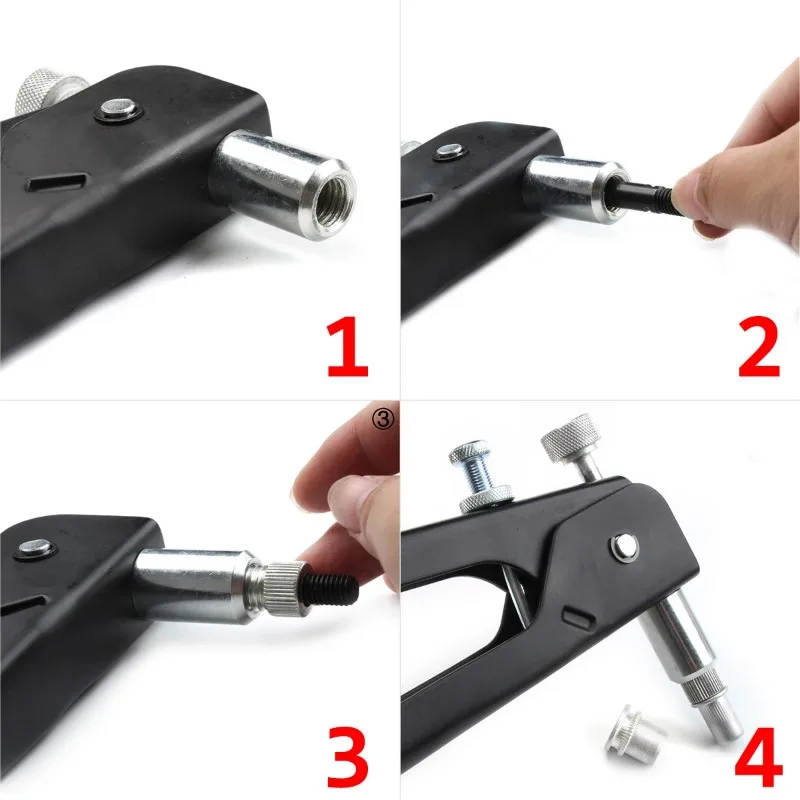 150 قطعة برشام المكسرات بندقية مغزل عدة M3/M4/M5/M6/M8 أو الجوز برشام مماسك Repairtool برشام Flatheadscrew البوب الجوز برشام بندقية مجموعة