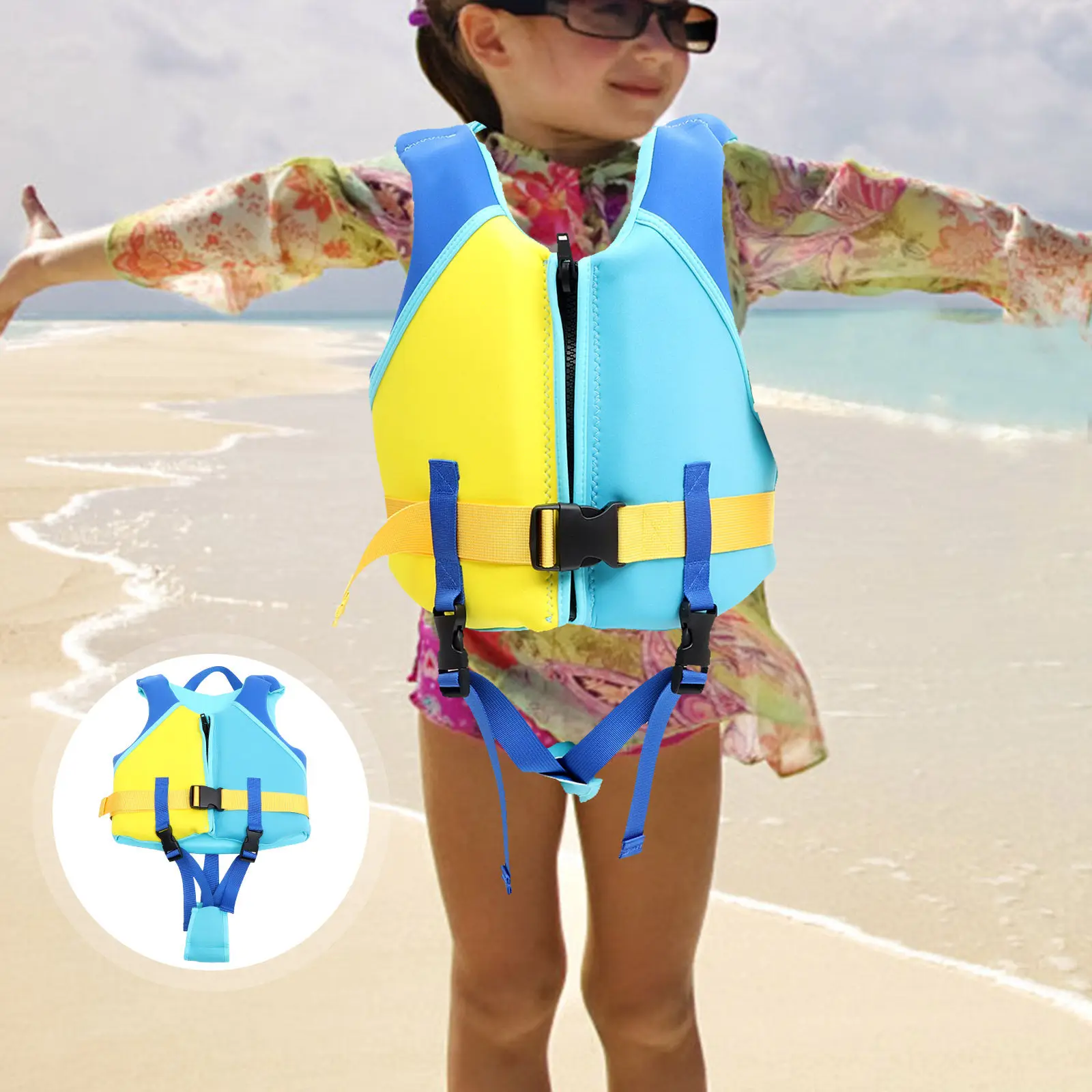 

Swimming Vest Neoprene Buoyancy Aid For Drifting Rafting Water Sports Life-Vest Aquatic Equipment