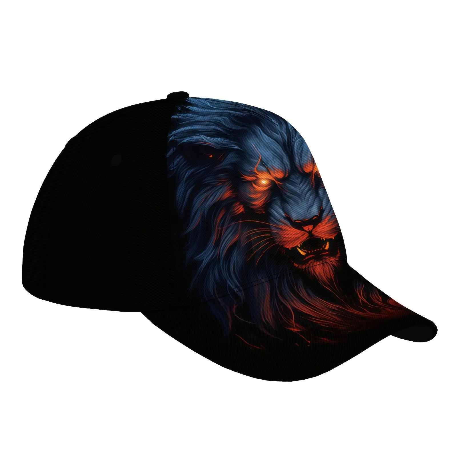 1pc of Red-Eye Lion Roar Design Baseball Cap Suitable for Both Genders Lightweight And Adaptable for Various Activities