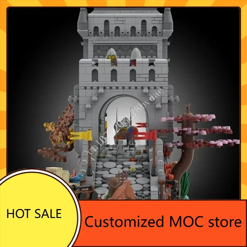 3210PCS 중세 강 건너기 MOC 스트리트뷰 퍼즐 건축 휴일 창의적인 크리스마스 조립 생일 장난감 선물