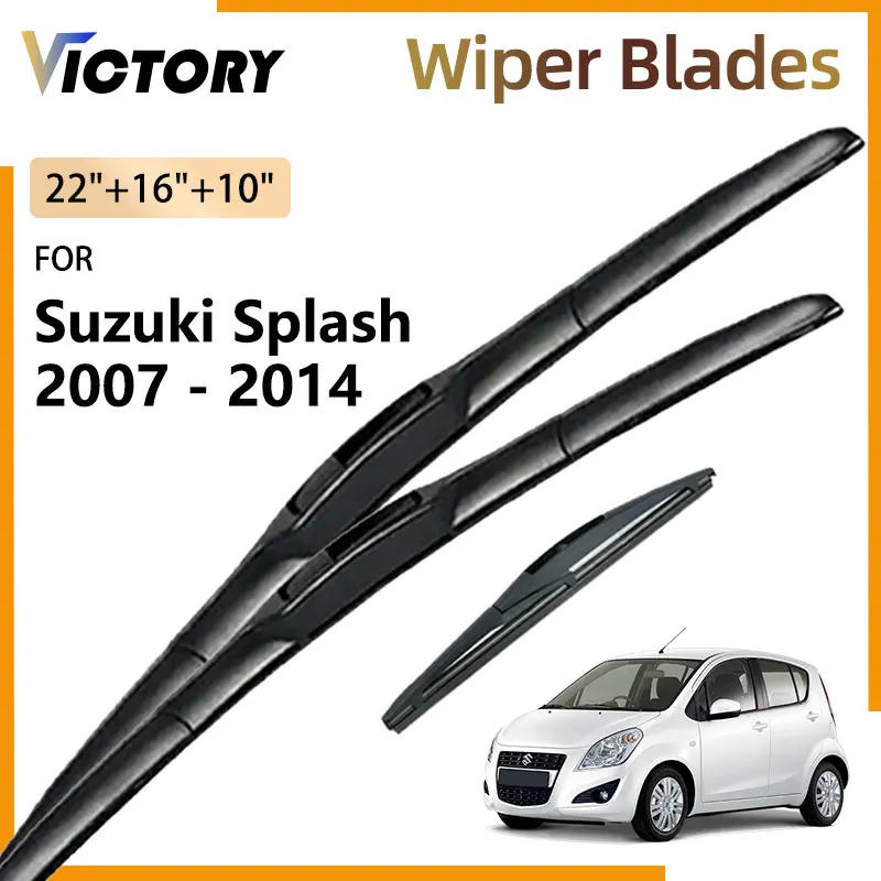 Front Rear Wiper Blades For Suzuki Splash Vauxhall Opel Agila B 2007 - 2014 2013 2012 2011 2010 2009 2008 Windshield Windscreen