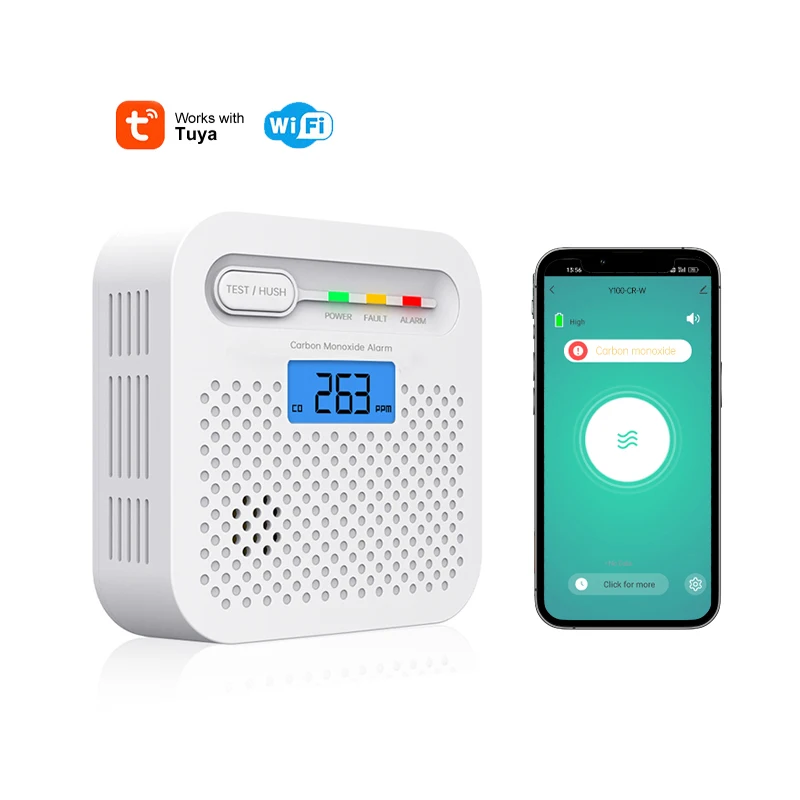 

Tuya Wifi Carbon Monoxide Detector 10-Year Carbon Monoxide Alarm with High Sensitivity & Alerts