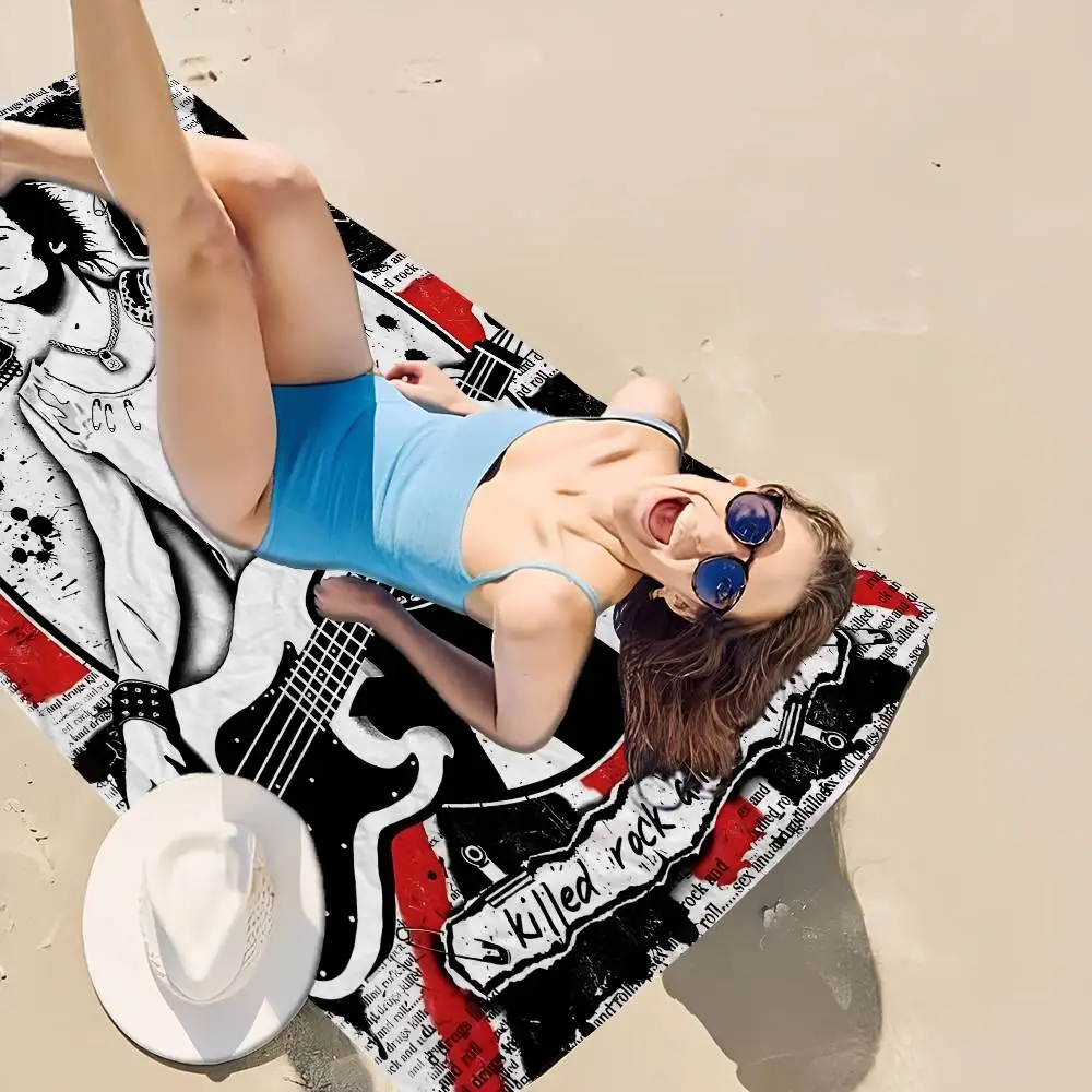 S-Sex P-Pistols Rock Band Microfiber Blanket Quick Drying Beach Towels Oversized Printing Super Absorbent Pool Towel Blanket
