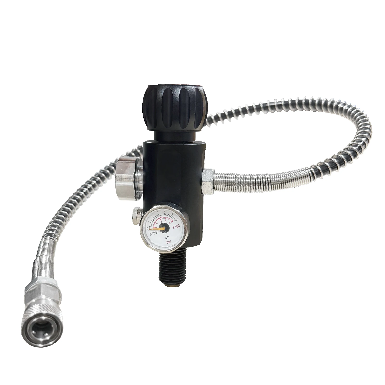 5/8-18UNF, 7/8-14UNF or M18X1.5 Thread HPA Valve High Pressure Tank Charging Valve Cylinder Air Fill Station Refill Adapter