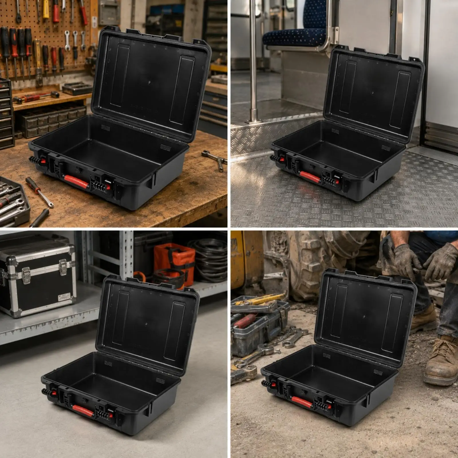 Safeguarding Case with Locking Secure Latching Waterproof Safeguarding Case Portable Dry Box for Professionals, Field Workers,