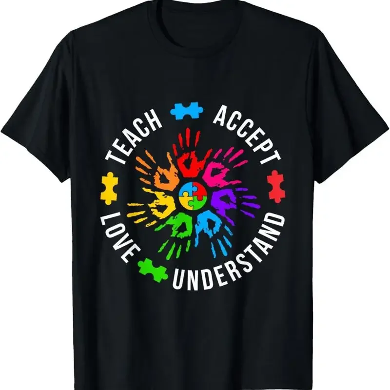 Teach Accept Love Understand Women Teacher Autism Awareness T Shirt