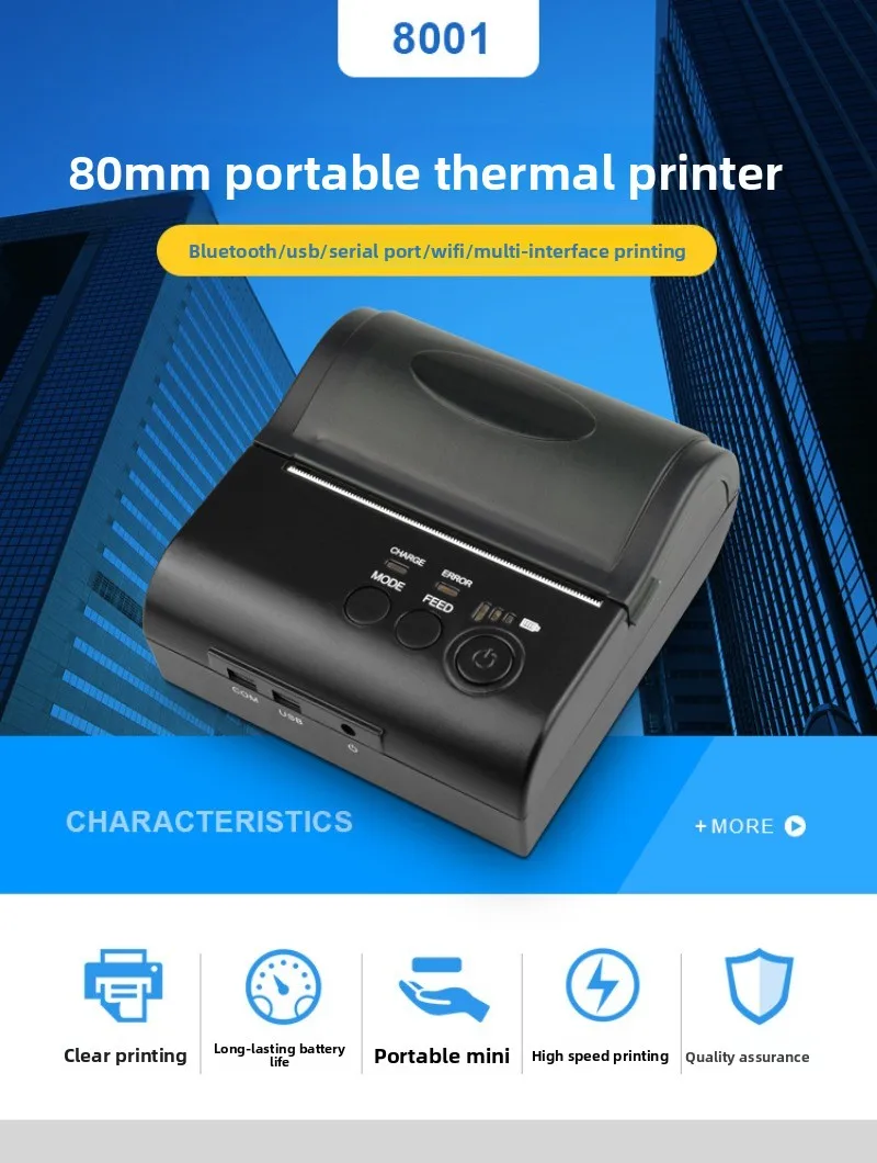 

Bluetooth Printer Mini Convenient Printer Ticket Printing