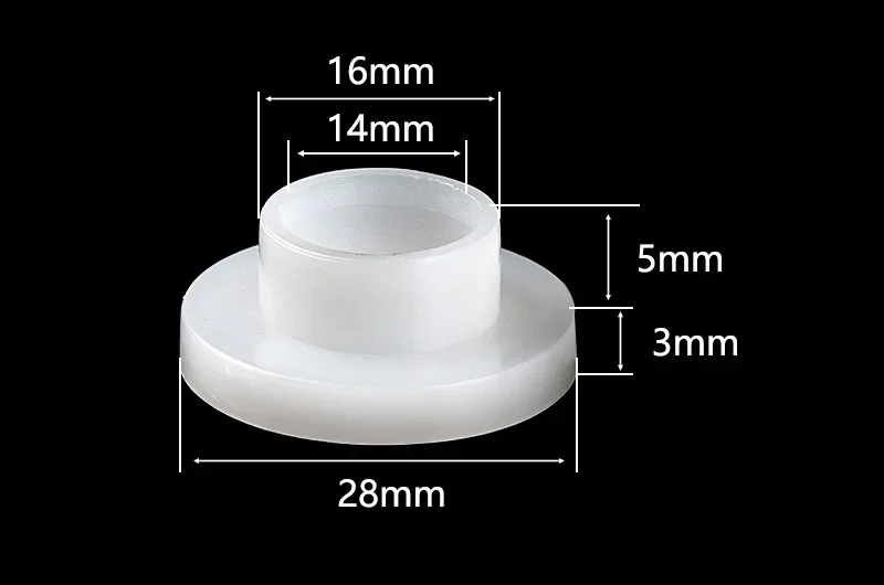 M2 M3 M4 M5 M6 M8-M16 T-förmige Nylon-Unterlegscheibe, Kunststoff-Abstandshalter, konkav, konvexe Schraube, Buchse, Hülse, Isolierung, Dichtung, Dichtungsring