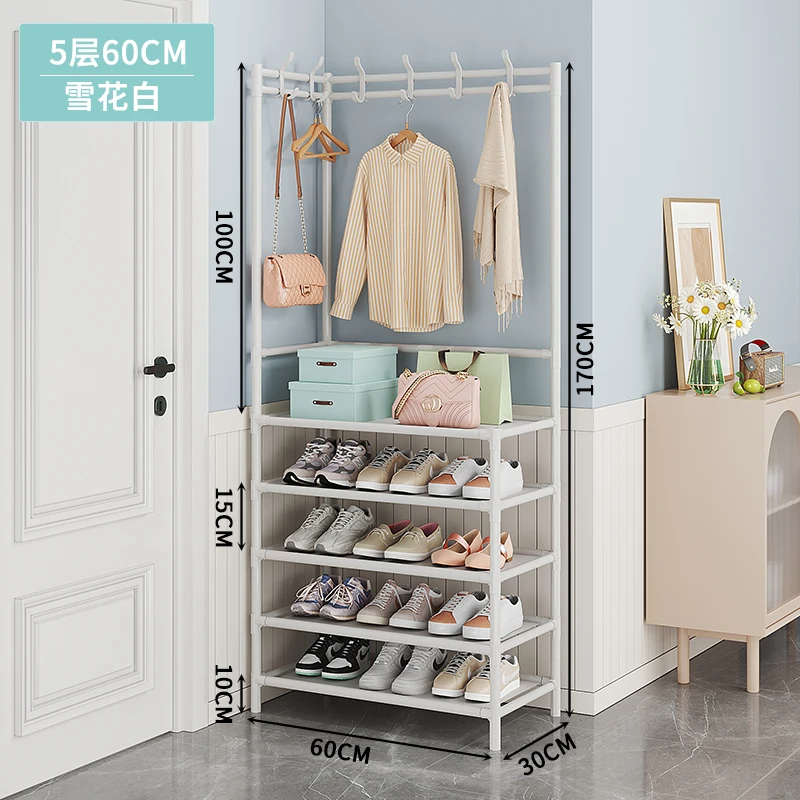 

organizer Shoe Rack Coat Rack Entrance Door Layer Simple Dust Proof Household Dormitory Multi Function Storage Shoe Cabinet