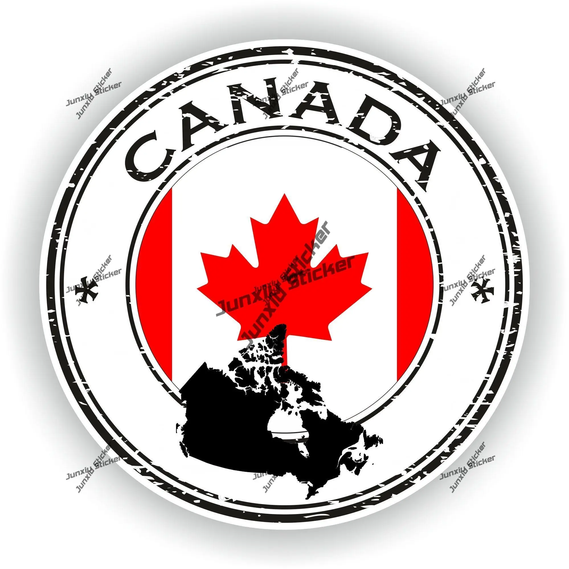 

Canadian Decal Canada Seal Sticker Round Flag Decal for Car Bike Bumper Laptop The Whole Body Cover Scratches Decor Accessories
