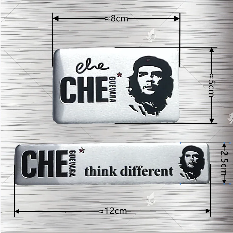 Car styling 3D metal Aluminum alloy Cuba movement leader Emblem Che Guevara sticker decoration Decal Auto accessories