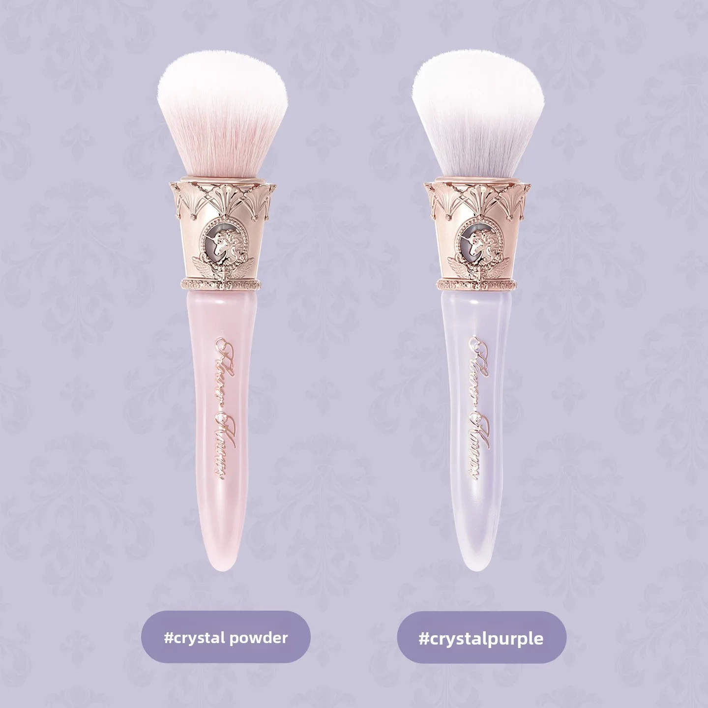 Flower Knows Knight Unicorn Angled Blush Brush—Soft, Fluffy, Portable Makeup Brush with a Unicorn Design for Beginners
