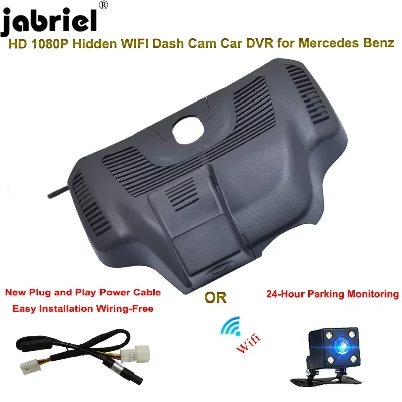 Jabriel HD 1080P WiFi Car DVR Video Recorder For Mercedes Benz GLB 200 EQB 350 AMG GLB 35 4MATIC 2019 - 2022 2023 24H Dash Cam