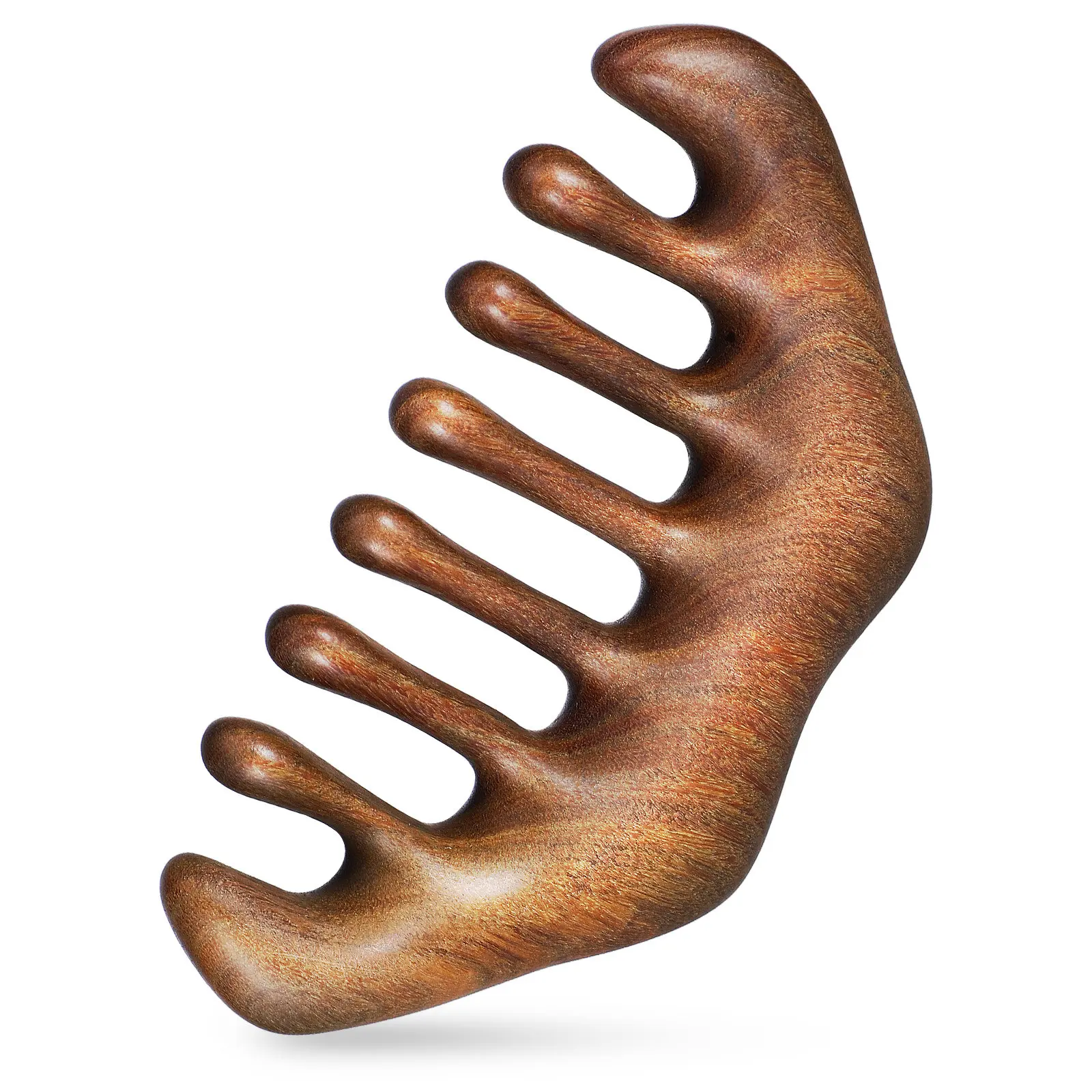 Wooden Massage Comb Wide Tooth Smooth Surface Scalp Massager Hair Detangling Comb Portable Wooden Scalp Stimulator Natural Wood