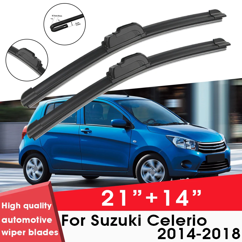 

Car Wiper Blade Blades For Suzuki Celerio 2014-2018 21"+14" Windshield Windscreen Clean Rubber Silicon Cars Wipers Accessories