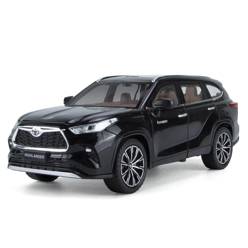 1:24 Highlander SUV Alloy Model Car Toy Diecasts Metal Casting Sound and Light Car Toys For Children Vehicle