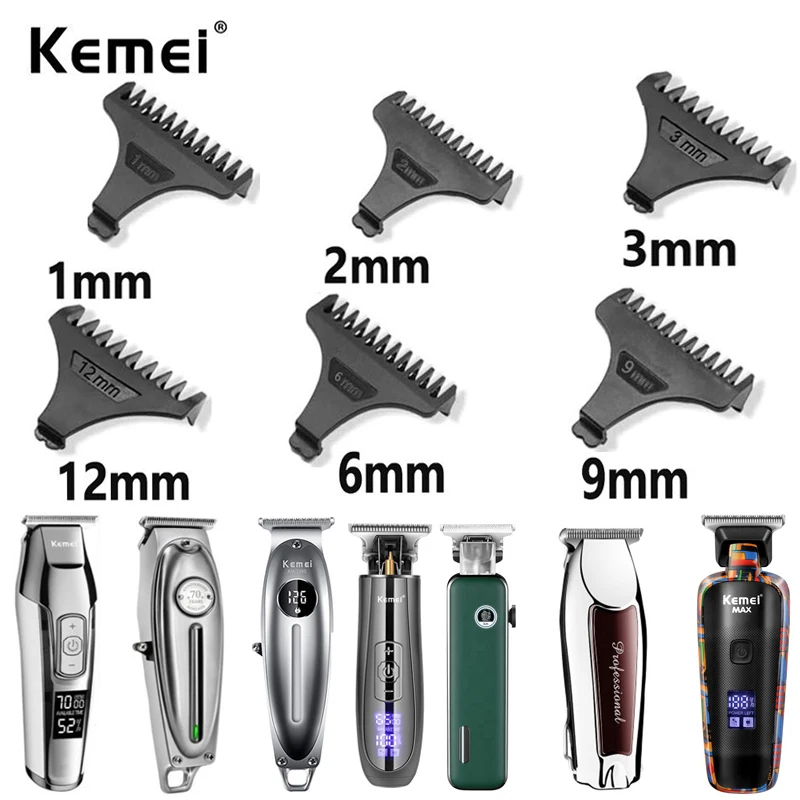Kemei-男性用ユニバーサルヘアトリマー,0mm,制限,ヘアカット用,カラーブラック,KM-5027 KM-1949 KM-9163 KM-5098